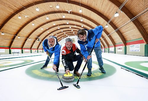 Ruth Bonneville Winnipeg Free Press 

Sports - SPANISH CURLERS

Photo of members of a Spanish curling team on having some fun on real ice at Fort Rouge Curling Club Tuesday.  

Names:  Joan Baucells - grey hair
Xavier Boronat - spiked hair, wearing red jacket and Marc De Vicente - dark hair and beard. 

SPANISH CURLERS: A curling team from Spain travelled to Winnipeg this week to film a documentary on the sport. Their curling club back home in Barcelona plays on tile flooring since they don't have any ice. This week was their first time actually playing on ice.

See story by Taylor

March 10th,, 2026
