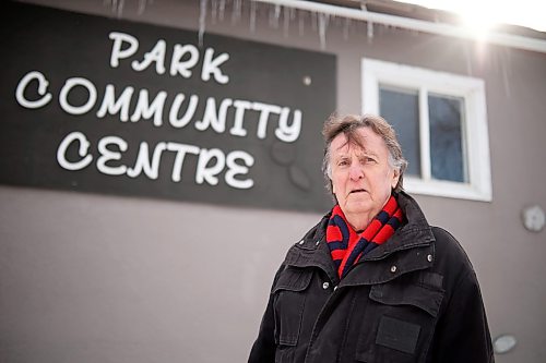 Doug Sullivan, board member for the Park Community Centre, outside the centre on Friday afternoon. Sullivan noted that news of possibly changing costs comes after the project has already dragged on for years. (Tim Smith/The Brandon Sun)