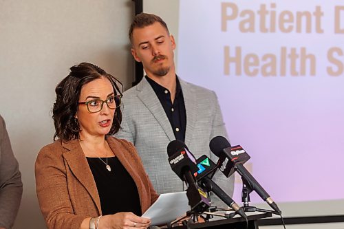 MIKE DEAL / FREE PRESS
Debbie Fewster case
Siblings, Colleen Dyck (left) and Daniel Fewster (right), discuss what they've learned about how the health care system mishandled their mother's case during a press conference hosted by SecondStreet.org and their President Colin Craig at the Hampton by Hilton, 330 York Avenue, Wednesday morning.
Reporter: Carol Sanders
260318 - Wednesday, March 18, 2026.