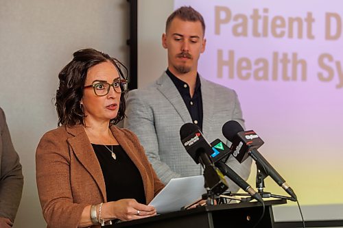 MIKE DEAL / FREE PRESS
Debbie Fewster case
Siblings, Colleen Dyck (left) and Daniel Fewster (right), discuss what they've learned about how the health care system mishandled their mother's case during a press conference hosted by SecondStreet.org and their President Colin Craig at the Hampton by Hilton, 330 York Avenue, Wednesday morning.
Reporter: Carol Sanders
260318 - Wednesday, March 18, 2026.