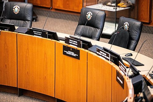 MIKAELA MACKENZIE / FREE PRESS
Russ Wyattճ seat at City Hall on Wednesday, March 25, 2026.
Free Press 2026