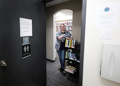 Ruth Bonneville Free Press
49.8 - Ai news
Photo of Ashley Myers is the director of library services of the Brokenhead River Regional Library in Beausejour next to the washroom. See story below.
This is for a 49.8 about Boring News, an AI news company that launched recently in Manitoba and has been generating thousands of local stories, many with incorrect or fabricated information.
Ashley Myers is the director of library services of the Brokenhead River Regional Library in Beausejour. She is quoted in this Boring News story from January, but says she was never interviewed and that the quote is entirely fabricated. She was also disturbed by the AI image included in the piece as it looks nothing like the library or its washrooms.
Story by Eva Wasney
March 25th, 2026