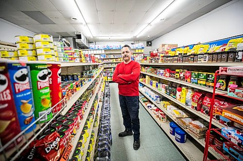 MIKAELA MACKENZIE / FREE PRESS
Seyed Ahmadi, owner of Ellice Avenue Deli Store, on Friday, March 27, 2026. Ahmadi's business is likely not going to be exempt from the new PST cut. He's a small shop selling tobacco, and he finds the tax change confusing.
For Gabby story.
Free Press 2026