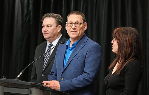 Ruth Bonneville Free Press
local - NDP Leader Avi Lewis
Avi Lewis holds first press conference as leader of Canada's NDP with former Interim Leader, Don Davies, and local NDP MP Leah Gazan, representing Winnipeg-Centre, at the Delta Hotel Monday.
See story by Tyler
March 30th, 2026