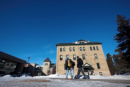 Students walk through the courtyard at Brandon University. The university and Assiniboine College have not finalized decisions for 2026-27, but the BU students' union says the potential hike is already causing anxiety among students. (Tim Smith/The Brandon Sun files)