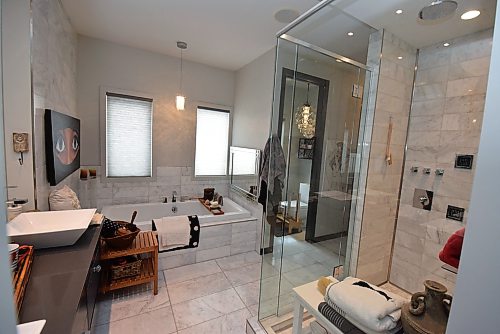 Todd Lewys / Free Press
The elegant ensuite is loaded with spa-like splendour.