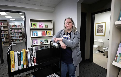 Ruth Bonneville Free Press
49.8 - Ai news
Photo of Ashley Myers is the director of library services of the Brokenhead River Regional Library in Beausejour next to the washroom. See story below.
This is for a 49.8 about Boring News, an AI news company that launched recently in Manitoba and has been generating thousands of local stories, many with incorrect or fabricated information.
Ashley Myers is the director of library services of the Brokenhead River Regional Library in Beausejour. She is quoted in this Boring News story from January, but says she was never interviewed and that the quote is entirely fabricated. She was also disturbed by the AI image included in the piece as it looks nothing like the library or its washrooms.
Story by Eva Wasney
March 25th, 2026