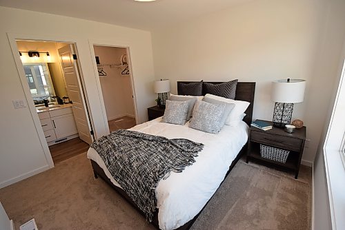Todd Lewys / Free Press 
Primary bedrooms in both models are very private and come with a walk-in closet and three-piece ensuite.