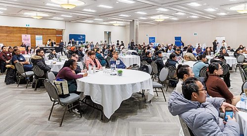 MIKE DEAL / FREE PRESS
Around 160 people registered to attend the forum at RBC Convention Centre.
The Make it in Manitoba Nurse and Health Care Aide hiring forum hosted by the Health Care Retention and Recruitment Office (HCRRO) at the RBC Convention Centre Wednesday.
The one-day hiring forum is designed to support Registered Nurses and certified HCAs helping them launch or advance their careers within Manitoba’s health system.
Reporter: Gabrielle Piche
260408 - Wednesday, April 08, 2026.