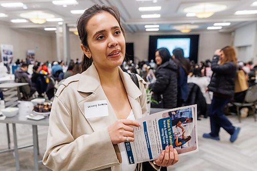 MIKE DEAL / FREE PRESS
Srishty Sharma moved to Winnipeg from India in 2024 and was able to get her credentials up-to-date in 2025. Srishty started applying for jobs in January and is hoping some of the interviews she has set up during the forum work out.
The Make it in Manitoba Nurse and Health Care Aide hiring forum hosted by the Health Care Retention and Recruitment Office (HCRRO) at the RBC Convention Centre Wednesday.
The one-day hiring forum is designed to support Registered Nurses and certified HCAs helping them launch or advance their careers within Manitoba’s health system.
Reporter: Gabrielle Piche
260408 - Wednesday, April 08, 2026.