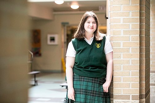MIKAELA MACKENZIE / FREE PRESS
	
Emily Jochelson, grade 11 student at Balmoral Hall, on Thursday, April 9, 2026. Emily will be receiving an award at Volunteer Manitoba’s annual awards ceremony at the end of the month for her volunteering work.

For AV story.
Free Press 2026