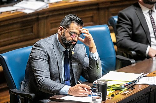 MIKAELA MACKENZIE / FREE PRESS
	
PC leader Obby Khan during question period at the Manitoba Legislature on Thursday, April 9, 2026.

For Chris story.
Free Press 2026