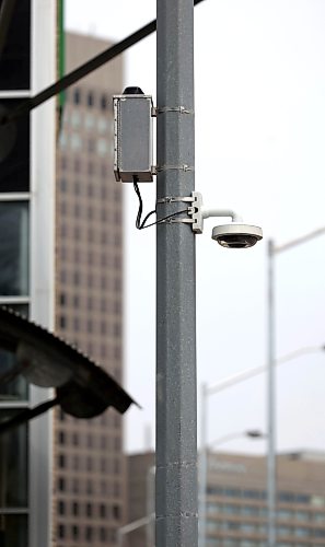 Ruth Bonneville Free Press
Local Security Story
CCTV camera on Hargrave and Portage Ave.
Story is about being watched and recorded. Including street CCTV cameras, photo radar and police survellance cameras to residential cameras, some with AI-powered facial recognition, with many installed after the Manitoba government’s 2024 security equipment rebate program.
Story by Conrad
April 8th, 2026