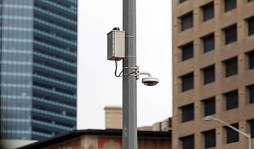 Ruth Bonneville Free Press
Local Security Story
CCTV camera on Hargrave and Portage Ave.
Story is about being watched and recorded. Including street CCTV cameras, photo radar and police survellance cameras to residential cameras, some with AI-powered facial recognition, with many installed after the Manitoba government’s 2024 security equipment rebate program.
Story by Conrad
April 8th, 2026
