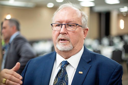 Mike Deal / Winnipeg Free Press
MHCA President and CEO Chris Lorenc after the Manitoba Heavy Construction Association’s (MHCA) 2023 Breakfast with the Leaders series at the Holiday Inn Express Winnipeg Airport, 1740 Ellice Ave, Tuesday morning.
See Gabby story
230411 - Tuesday, April 11, 2023.