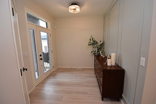 Todd Lewys / Free Press
Families will love the feeling of space the roomy foyer provides when they or visitors enter the home.