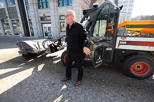 Ruth Bonneville Free Press
LOCAL STDUP - clean-up launch
Mayor Scott Gillingham is all smiles as he exits a tomcat outfitted with a broom on front after learning to operate it at the end of the spring clean-up launch in Old Market Square Wednesday.
Downtown beautification blitz and citywide spring clean-up launch in Old Market Square in the Exchange District, with Mayor Scott Gillingham, Wednesday.
April 15th, 2026