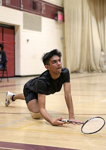 Crocus Plainsmen Saumya Patel won the varsity boys' singles title at the city badminton championships at Crocus Plains on Monday. (Thomas Friesen/The Brandon Sun)