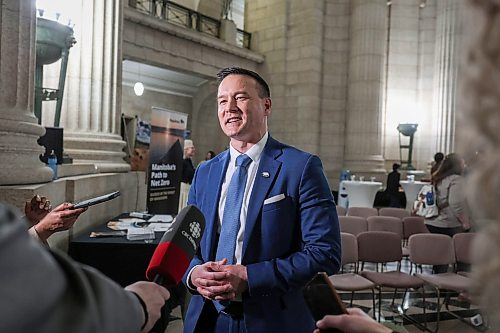 Ruth Bonneville Free Press
local - earth day at legislative building
Environment and Climate Change Minister, Mike Moyes, announces new funding toward climate related concerns in the Rotunda at the Legislative Building during Earth Day Celebrations Wednesday.
See story by Gabby
April 22nd, 2026