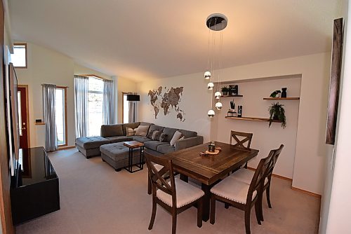 Todd Lewys / Free Press 
Entertainers will love the layout and sense of space in the guest-friendly dining area/living room.