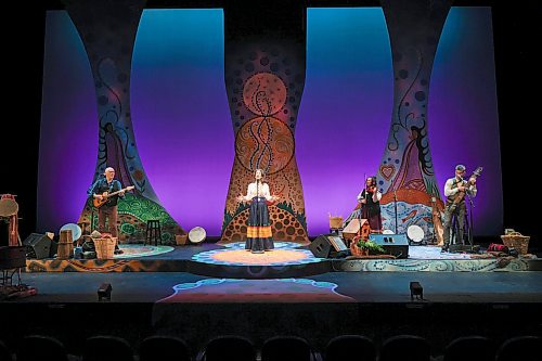 Ruth Bonneville  Free Press

ENT Media Call - Rubaboo 

Photos during the media call  of the cast of Rubaboo  - A Métis Cabaret, at  Royal MTC John Hirsch Theatre,Wednesday. 

Cast Rubaboo - A Métis Cabaret is a musical production created by and starring Métis singer-songwriter -
 Andrea Menard (centre left)  along with music director Robert Walsh (left), Karen Donaldson Shepherd (right) and Nathen Aswell (far right).

April 29th, 2026