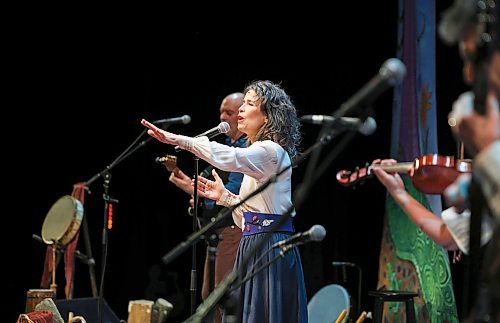 Ruth Bonneville  Free Press

ENT Media Call - Rubaboo 

Photos during the media call  of the cast of Rubaboo  - A Métis Cabaret, at  Royal MTC John Hirsch Theatre,Wednesday. 

Cast Rubaboo - A Métis Cabaret is a musical production created by and starring Métis singer-songwriter -
 Andrea Menard (centre left)  along with music director Robert Walsh (left), Karen Donaldson Shepherd (right) and Nathen Aswell (far right).

April 29th, 2026