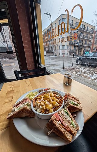 TAYLOR ALLEN / FREE PRESS
Chez Claudette has over 40 poutines to choose from, but you can't go wrong with the traditional served up alongside a clubhouse sandwich.