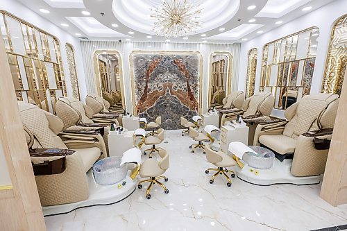 MIKE DEAL / FREE PRESS
Made in Manitoba
Venetian Nail Spa at CF Polo Park
Grand Opening will be on May 15th.
The family run business imported approximately 12,000 square feet of marble for the space which was sourced from Tuscany.

Reporter: Aaron Epp
260507 - Thursday, May 07, 2026.