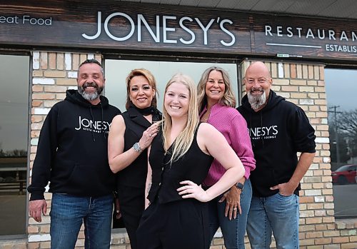Ruth Bonneville Free Press
Intersection - Jonesy's Roadhouse Burger
Jonesy's Restaurant & Lounge, 3133 Birds Hill Rd.
Team photo: Owners Tony Brambilla (left), Kevin Jones and Kathy Jones (right), with managers Melissa Unrau and Brittany Mann (centre), outside the restaurant.
Story: This is an Intersection piece on Jonesy's, a homestyle restaurant in East St Paul that toasted its 25th anniversary last year.
Reporter: Dave Sanderson
When: By Wedn May 13 - this is for the Sat May 16 Intersection
May 14th, 2026