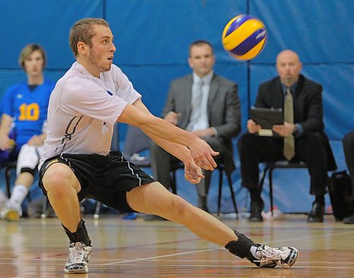 Scott Neufeld recorded 759 digs during his five years at Brandon University, a program record when he graduated. (Tim Smith/Brandon Sun)