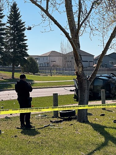 CHAD SCARSBROOK / FREE PRESS
May 24, 2026
A man was airlifted to hospital after a single-vehicle rollover at Redonda Street and Victoria Avenue E. shortly before 2 a.m. Sunday.