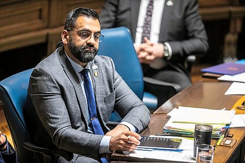 MIKAELA MACKENZIE / FREE PRESS
PC leader Obby Khan during question period at the Manitoba Legislature on Thursday, April 9, 2026.
For Chris story.
Free Press 2026