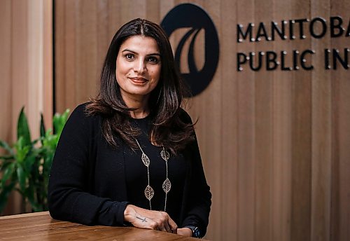 JOHN WOODS / WINNIPEG FREE PRESS
Satvir Jatana, new president and CEO of Manitoba Public Insurance (MPI), is photographed at MPI’s headquarters Tuesday, February 6, 2024.
Reporter: ?