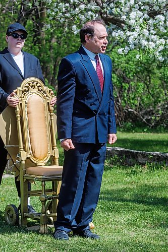 MIKE DEAL / FREE PRESS
Justin Fry (right) as Sylvius and Artie Lorraine (left) as Bodyguard #1.
Shakespeare in the Ruins production of As You Like It from June 4 to July 5 at the Trappist Monastery Provincial Heritage Park.


Reporter: Ben Waldman
260528 - Thursday, May 28, 2026.