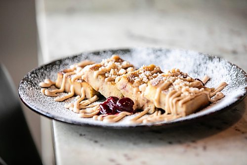 MIKAELA MACKENZIE / FREE PRESS
Banana bread French toast at Gather restaurant on Wednesday, May 27, 2026.
For AV story.
Free Press 2026