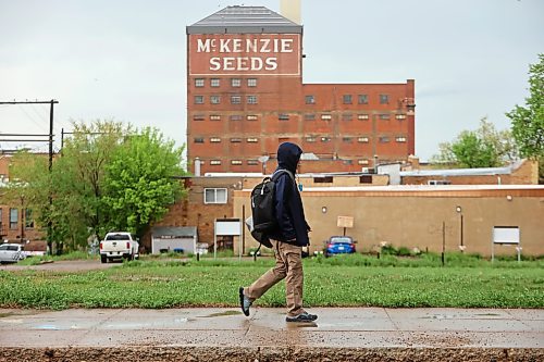 02062026
A pedestrian walks along Princess Avenue in the rain on Tuesday afternoon.
(Tim Smith/The Brandon Sun)