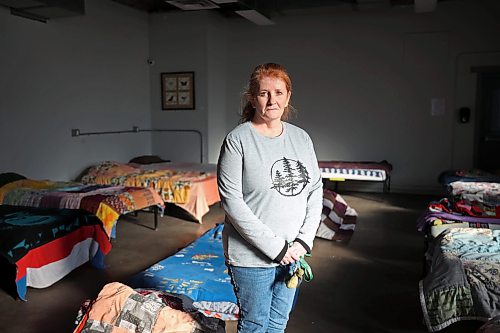 Heather Symbalisty, executive director of Samaritan House Ministries, stands in Brandon’s Safe and Warm Shelter. (Tim Smith/The Brandon Sun files)