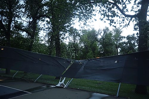 09062026
Damage to the pickleball courts at Stanley Park during Tuesday evening’s storm.
(Tim Smith/The Brandon Sun)