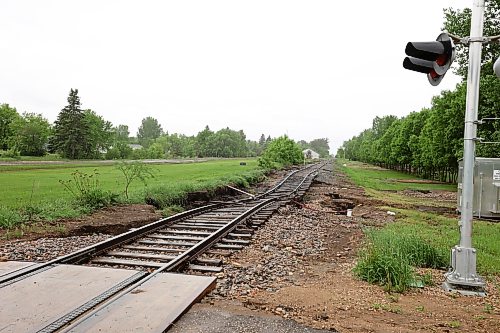 10062026
Damaged train tracks in Minitonas on Wednesday after the community was flooded earlier this week during sustained rains. (Tim Smith/The Brandon Sun)