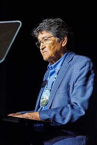 MIKE DEAL / FREE PRESS
Ovide Mercredi former National Chief of the Assembly of First Nations speaks during the official HBC Royal Charter Welcoming Ceremony and Reception which was held at the Manitoba Museum Thursday morning.
260611 - Thursday, June 11, 2026.