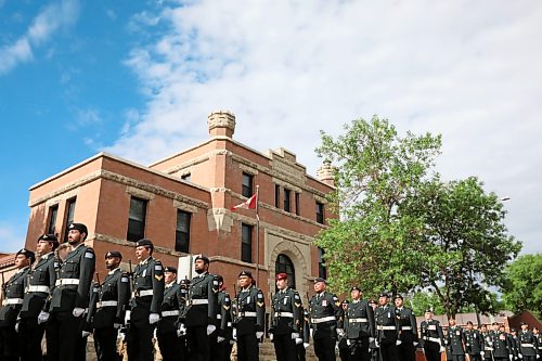 11062026
Soldiers with the Royal Canadian Artillery Band and the 1st Regiment, Royal Canadian Horse Artillery march along Victoria Avenue from Brandon University to Brandon City Hall during the Freedom of the City parade and ceremony on Thursday morning.
(Tim Smith/The Brandon Sun)