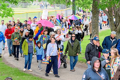 Mike Sudoma/Free Press
Hundreds of Manitobans hold signs and take part in Winkler Manitobas first official Pride March Saturday afternoon
June 13, 2026