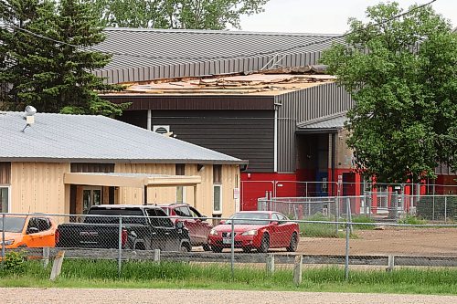 15062026
Part of Sioux Valley Elementary School at Sioux Valley Dakota Nation where the roof was torn off in a storm is visible on Monday. The school was heavily damaged in a storm on June 6th forcing the cancellation of classes for the approximately 340 students, just a few weeks before the end of the school year. 
(Tim Smith/The Brandon Sun)