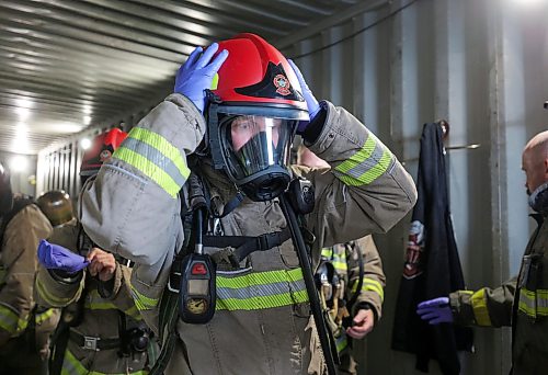 Ruth Bonneville / Free Press

LOCAL - Gillingham fire training

Photo of Mayor Scott Gillingham and Councillor Vivian Santos fully gearing up before heading into the fire training session.  

Mayor Scott Gillingham and Councillor Vivian Santos participate in the Winnipeg Fire Paramedic Service's Fire Dynamics training program involving being inside a full-involved in a sea can Monday.

See story by Joyana

June 15, 2026