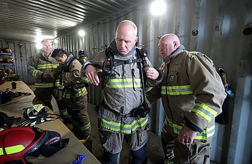 Ruth Bonneville / Free Press

LOCAL - Gillingham fire training

Photo of Mayor Scott Gillingham and Councillor Vivian Santos fully gearing up with the assistance of master instructors with the Fire Rescue Training Academy before heading into the fire training session.  

Mayor Scott Gillingham and Councillor Vivian Santos participate in the Winnipeg Fire Paramedic Service's Fire Dynamics training program involving being inside a full-involved in a sea can Monday.

See story by Joyana

June 15, 2026