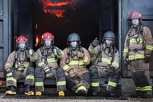 Ruth Bonneville / Free Press

LOCAL - Gillingham fire training

Photo of L - R Councillor Vivian Santos, Mayor Scott Gillingham and master instructors with the Fire Rescue Training Academy, giving the thumbs up  after fire training operation.

Mayor Scott Gillingham and Councillor Vivian Santos participate in the Winnipeg Fire Paramedic Service's Fire Dynamics training program involving being inside a full-involved in a sea can Monday.

See story by Joyana

June 15, 2026