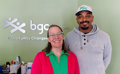 MIKE DEAL / FREE PRESS
Noelle DePape, President and CEO, and Club Manager Alazar Awegachew, at the BGC offices on Juno Street.
The BGC, formerly known as the Boys and Girls Club, has been around for almost 50 years and operates community-based clubs and numerous youth development programs, offering a safe alternative to the streets during the evening and after school hours.
Reporter: Janine LeGal
260616 - Tuesday, June 16, 2026.