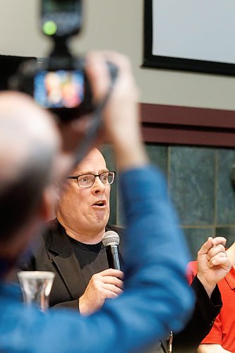 MIKE DEAL / FREE PRESS
David Kron, Chair of Project Steering Committee and Executive Director of the Cerebral Palsy Association of Manitoba, ​​talks about the groundbreaking report outlining why disability services in Manitoba must be completely overhauled along with recommendations on how to fix the system. The report was released during an event at the Canad Inns Club Regent Tuesday morning. 
Reporter: Scott Billeck
260616 - Tuesday, June 16, 2026.