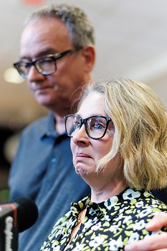 MIKE DEAL / FREE PRESS
​​Charlene and Keith Hampton, whose daughter, Amelia Hampton, filed a human rights complaint that resulted in a settlement with the Government of Manitoba and the Winnipeg Regional Health Authority (WRHA) that has led to the creation of the report, Equality, Dignity, and Belonging: Building a Better System for People with Disabilities in Manitoba, which they have committed to making best efforts to implement the Report’s recommendations.
A groundbreaking report outlining why disability services in Manitoba must be completely overhauled along with recommendations on how to fix the system was released during an event at the Canad Inns Club Regent Tuesday morning. 
Reporter: Scott Billeck
260616 - Tuesday, June 16, 2026.