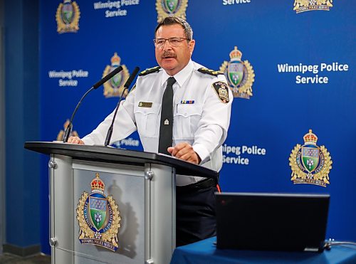 MIKE DEAL / FREE PRESS
WPS Chief Gene Bowers announces the release of the 2025 Statistical Report during a press conference at police HQ Wednesday morning. 
Reporter: Tyler Searly
260527 - Wednesday, May 27, 2026.